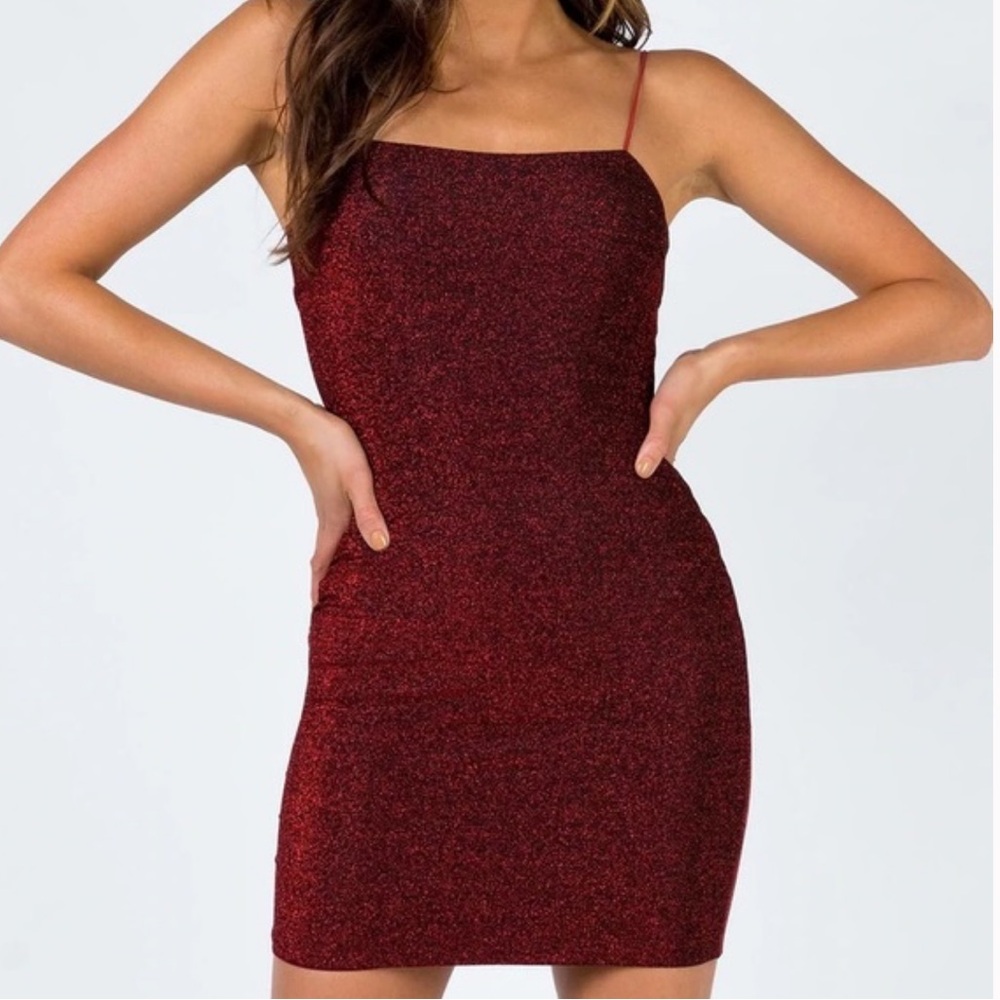 Princess Polly Burgundy Mini Dress